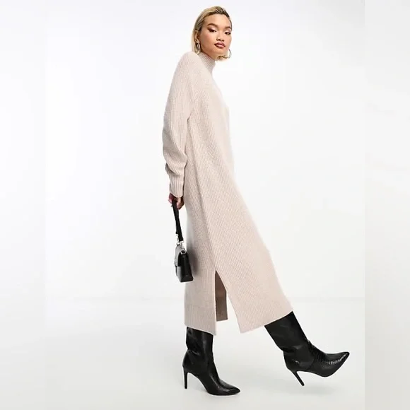 striped knitted dresses Baltic Born Womens Chelsea Knit Dress | Beige + Camel main image 0